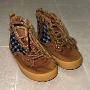 Old Navy Brown and Plaid Kids Boots